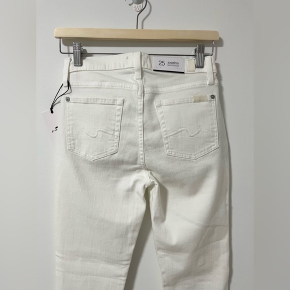 7 For All Mankind White Crop Josefina Jeans size 25 - Picture 12 of 12